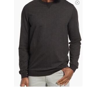 Travis Mathew Sweatshirt Men's M Dark Gray Carline Pullover Pima Cotton Blend